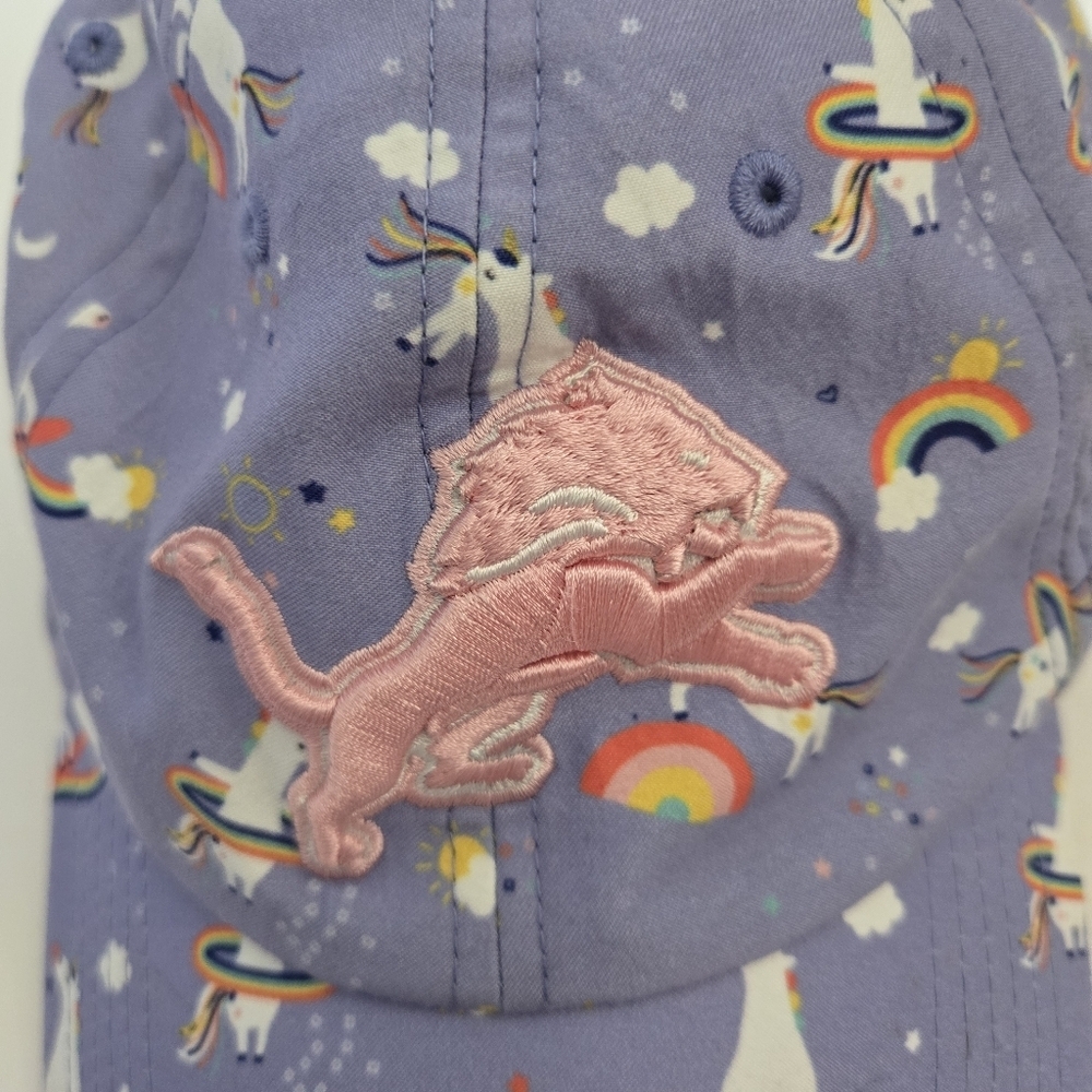 Girls Preschool '47 Lavender Detroit Lions Unicorn Clean Up Adjustable Hat - Picture 2 of 6